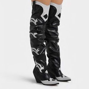 🔥EGO Glitter Over the Knee Cowboy boots🔥NWT